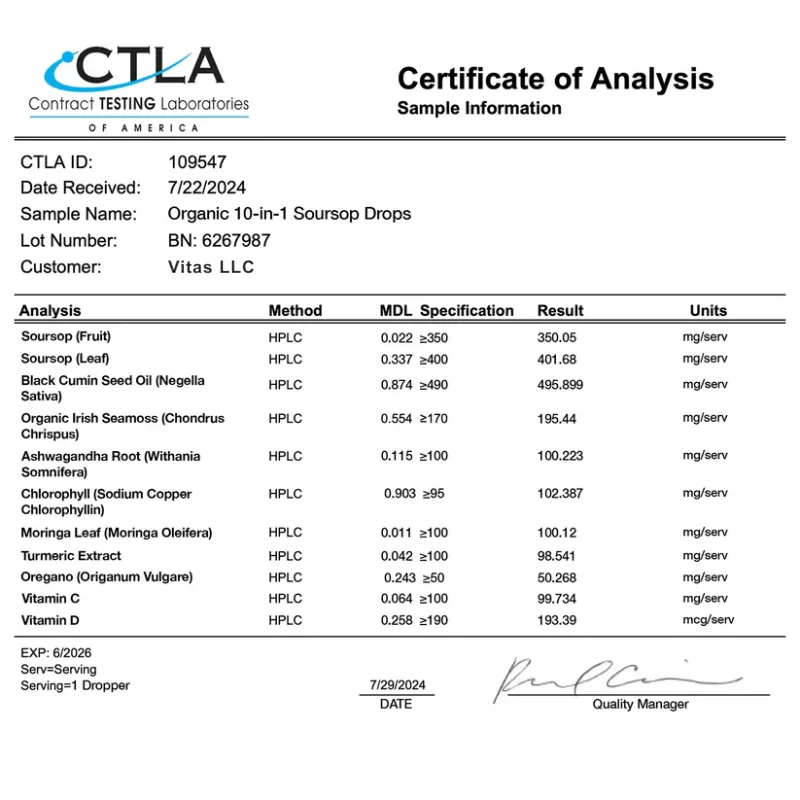 Vitas 10-in-1 Soursop Extract Drops
